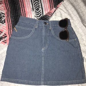 Thrifted jean pinstripe skirt